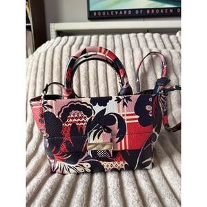 Vivienne Westwood Savannah Red Floral Leather Handbag Crossbody Bag NWT